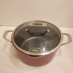 Ninja Red Cooking Pot with Glass Lid